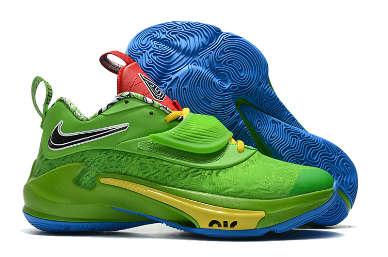 2022 Nike Freak 3 Green Blue Yellow Shoes